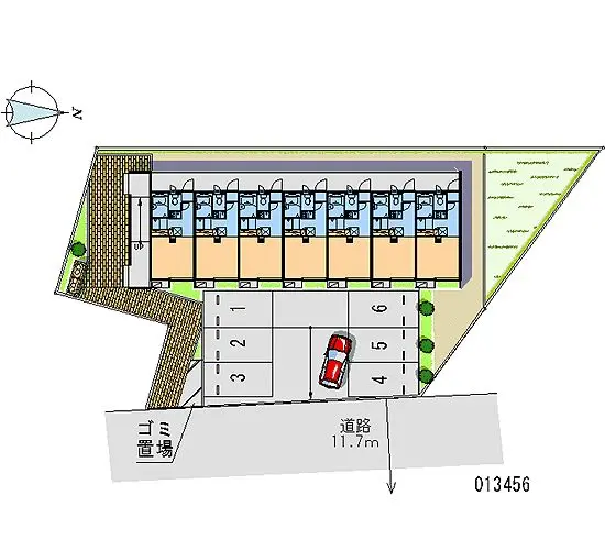 ★手数料０円★鎌ケ谷市道野辺本町　月極駐車場（LP）